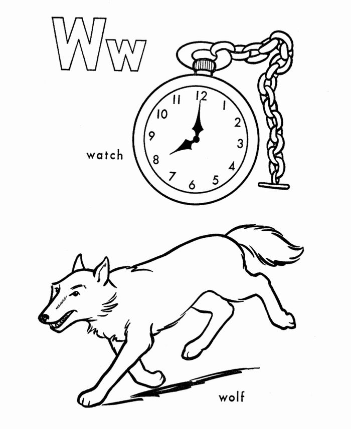 Abc Coloring Pages D Starts With