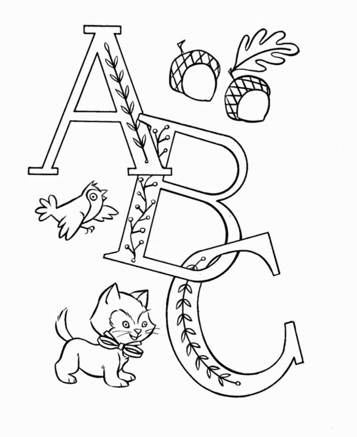 Abcs Coloring Page For Kindergarten