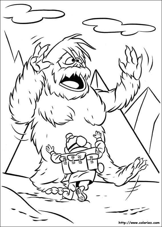 Abominable Snowman Rudolph Coloring Pages