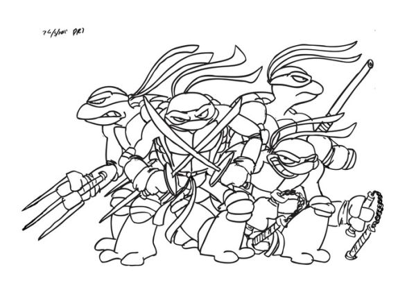 Actions teenage mutant ninja turtle coloring pages