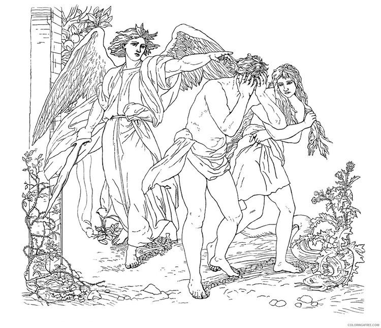 Adam And Eve Children Coloring Pages