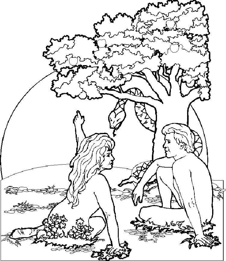 Adam And Eve Coloring Pages Awana