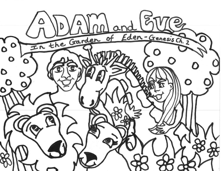Adam And Eve Coloring Pages For Children