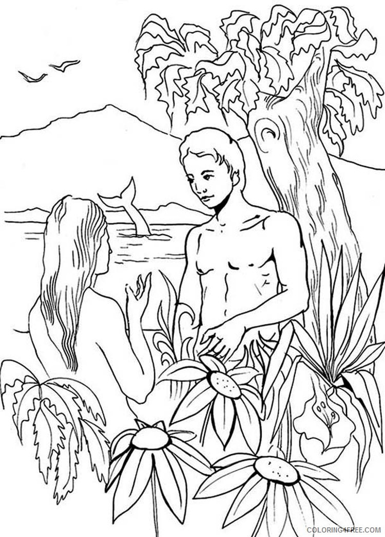 Adam And Eve Coloring Pages Images