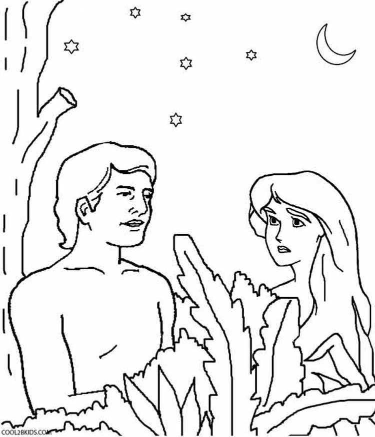 Adam And Eve Coloring Pages Lds