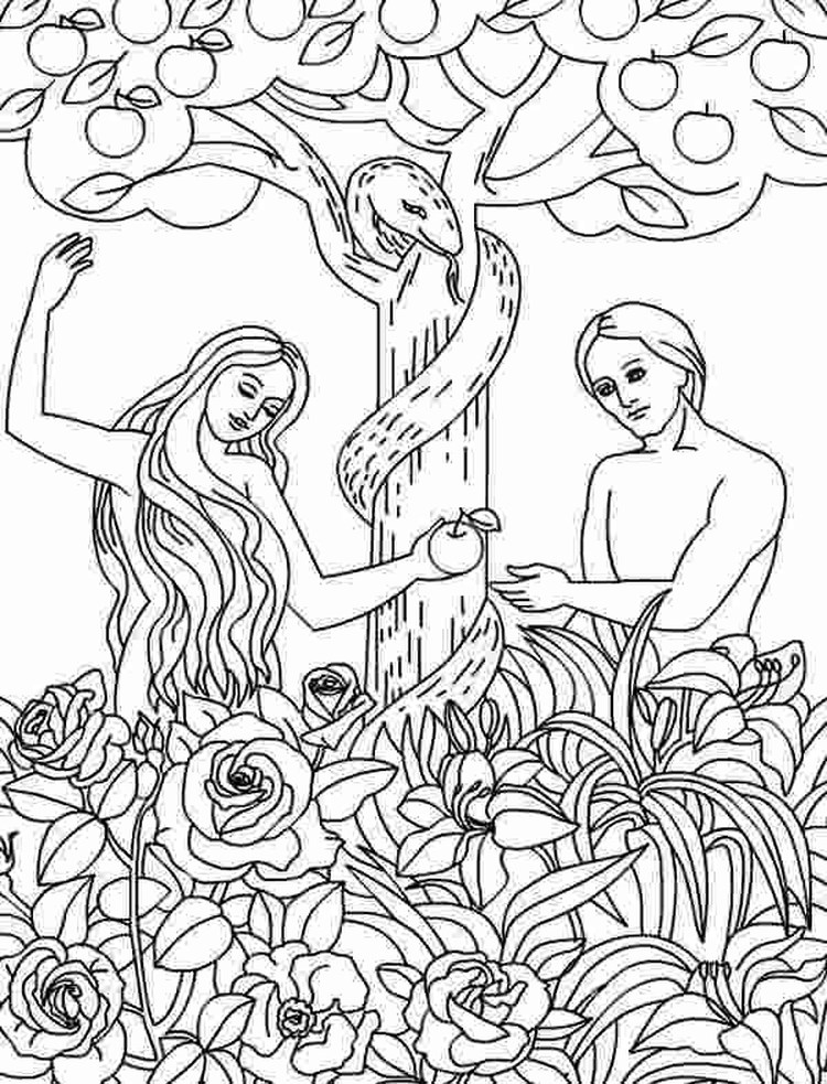 Adam And Eve Coloring Pages With Bible Verse