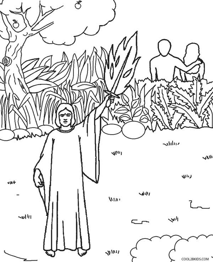 Adam And Eve Earth Coloring Pages
