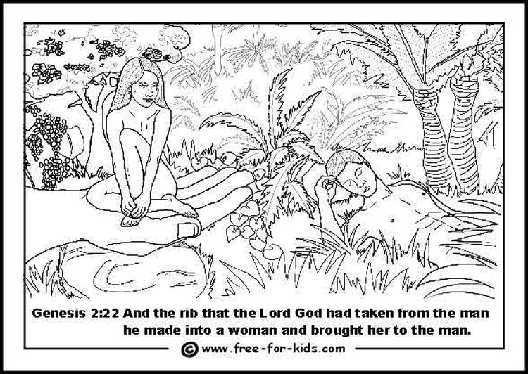 Adam And Eve Kids Bible Story Coloring Pages