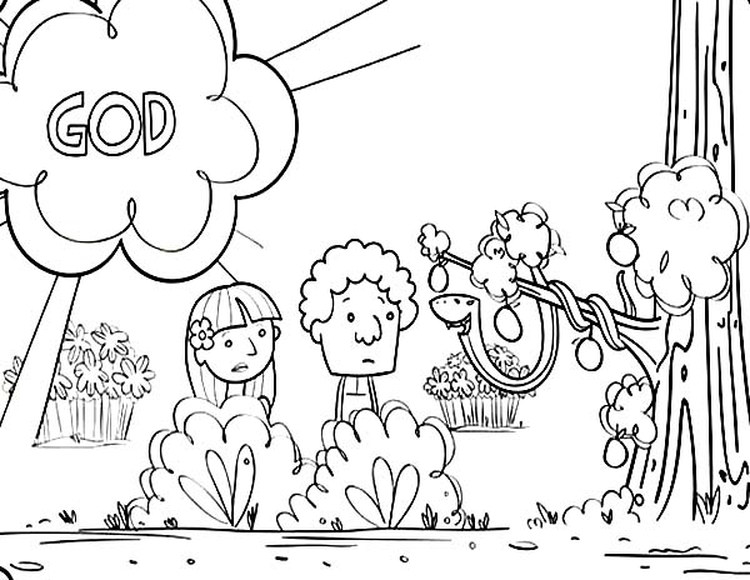 adam and eve coloring pages