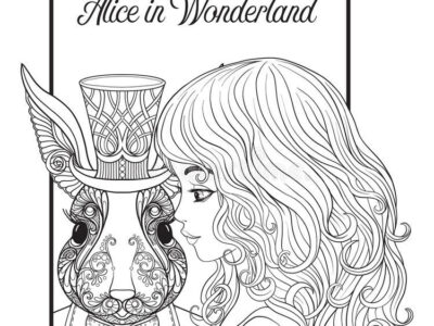 Adult Alice In Wonderland Coloring Sheet
