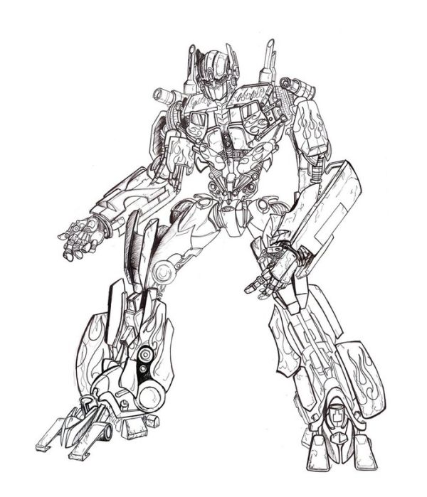 Adult optimus prime coloring pages