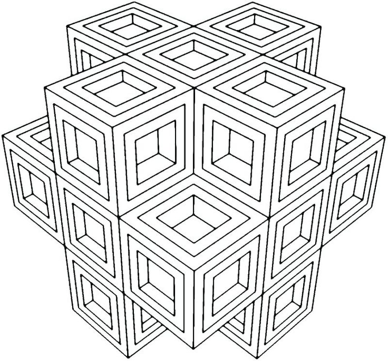 Advanced Geometric Coloring Pages