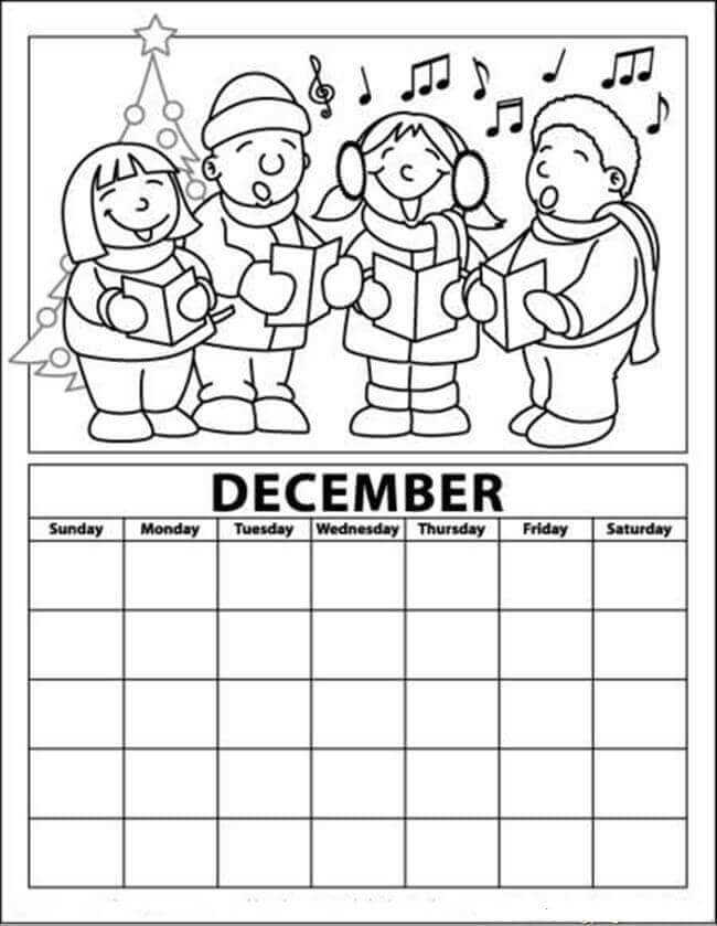 Advent Calendar Coloring Pages