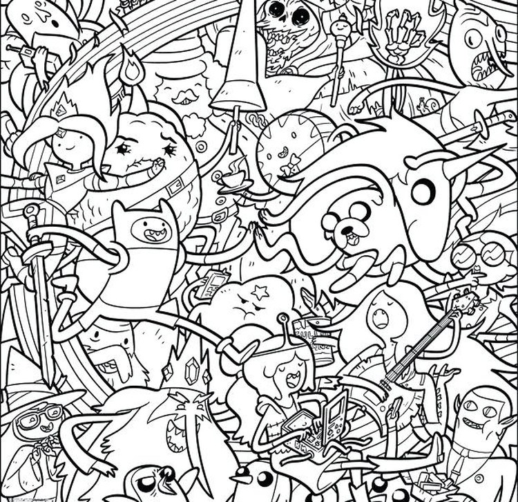 Adventure Time Adult Coloring Pages