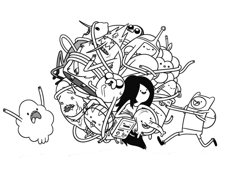 Adventure Time Anime Coloring Pages