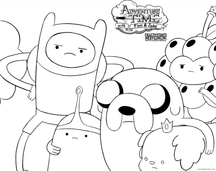 Adventure Time Black And White Coloring Pages