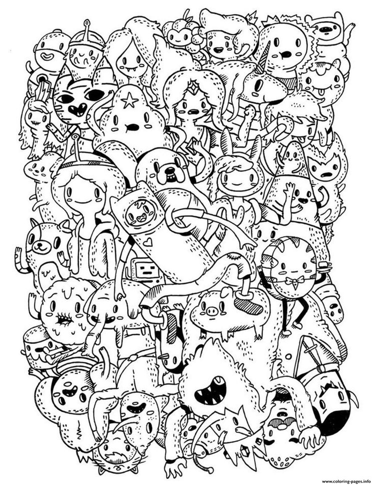 Adventure Time Characters Coloring Pages