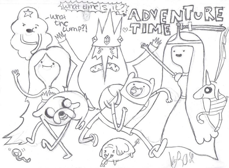 Adventure Time Christmas Coloring Pages