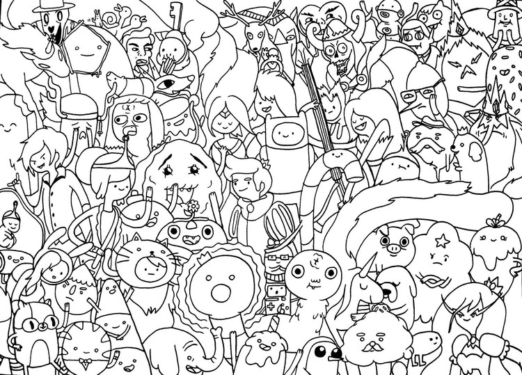 Adventure Time Coloring Pages All Characters