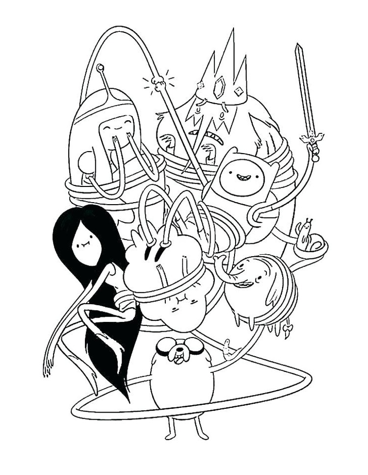 Adventure Time Coloring Pages Girls