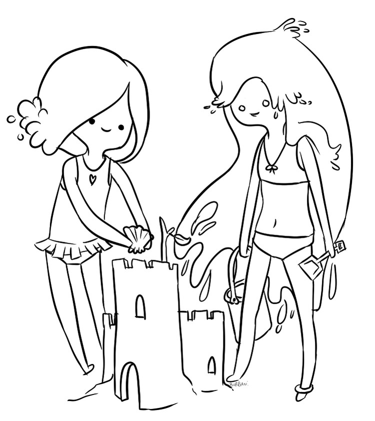 Adventure Time Coloring Pages Marceline