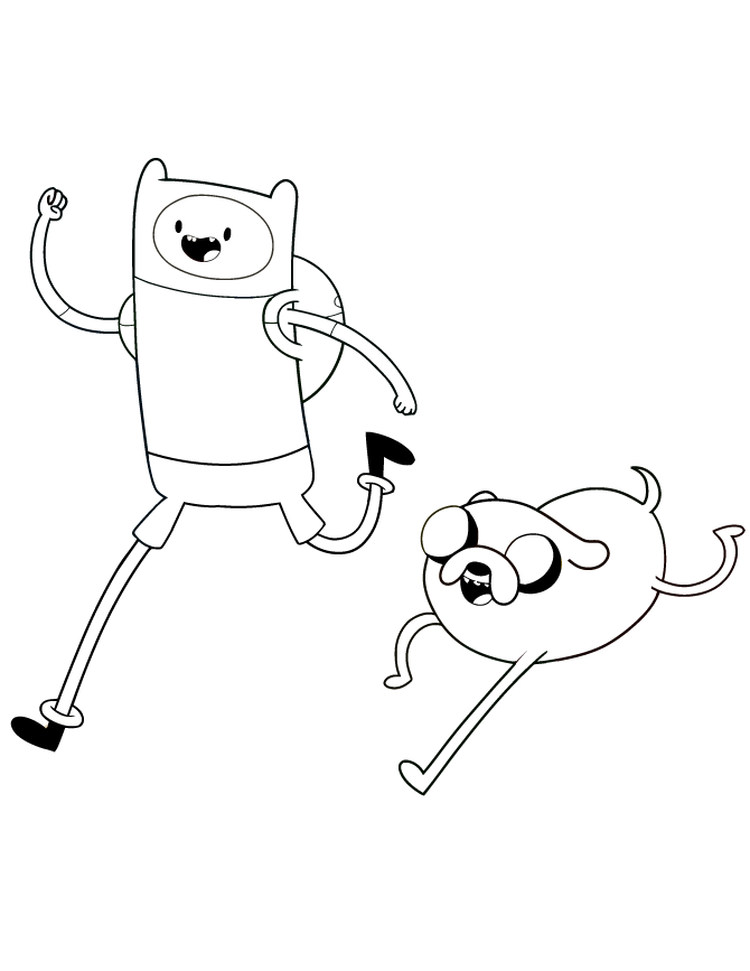 Adventure Time Finn And Jake Coloring Pages