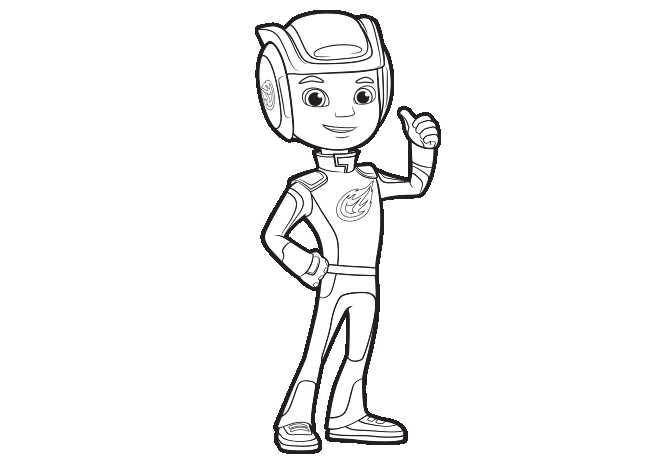 Aj Blaze And The Monster Machines Coloring Pages