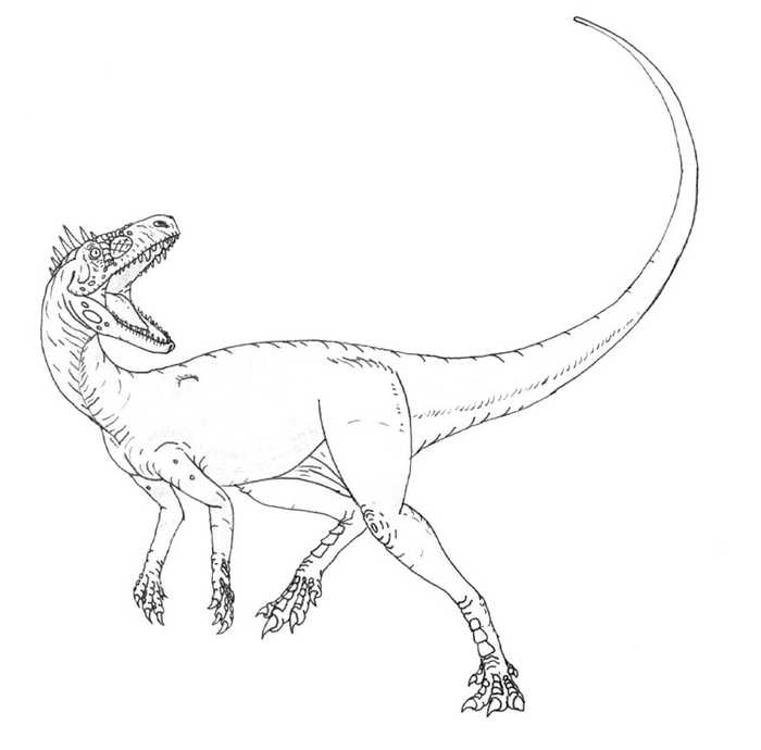 Albertosaurus Dinosaur Coloring Page