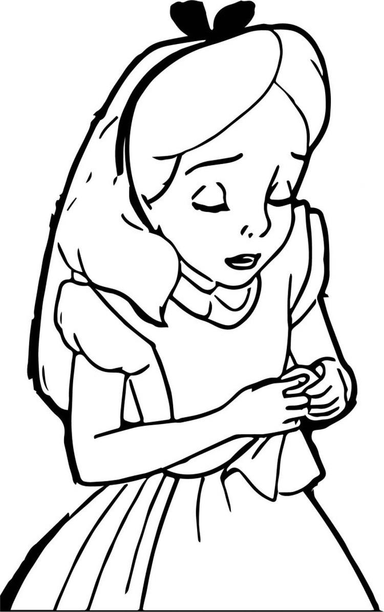 Alice In Wonderland Cartoon Coloring Pages