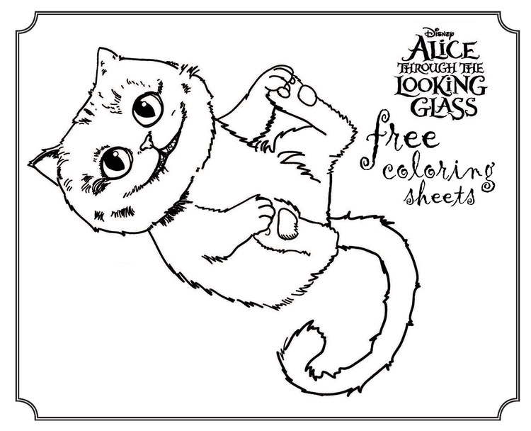 Alice In Wonderland Coloring Pages Cat