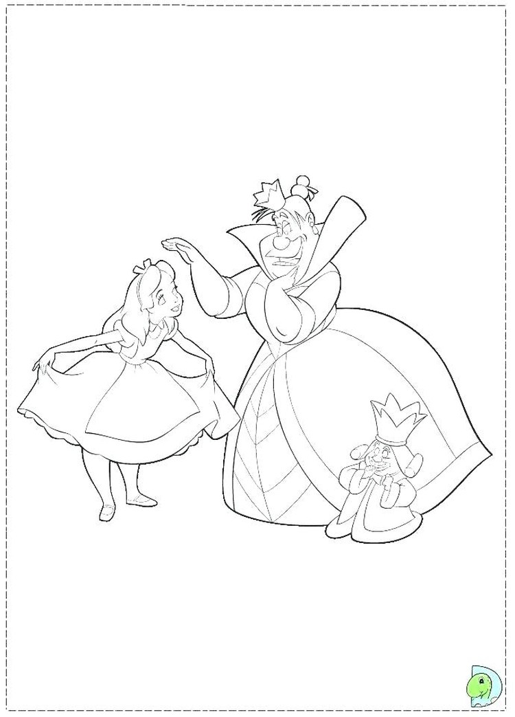 Alice In Wonderland Disney Coloring Pages