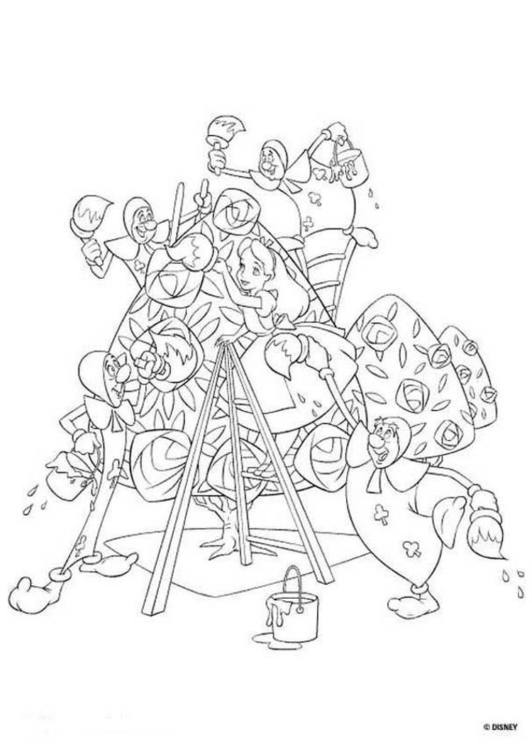 Alice In Wonderland Printable Coloring Pages