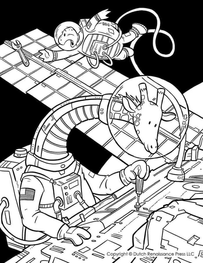 Alien Astronaut Coloring Pages