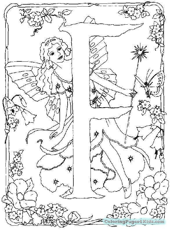 Alphabet F Fairy Coloring Pages