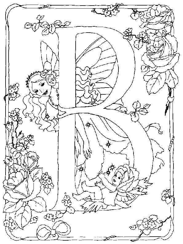 Alphabet Fairy Coloring Pages 1