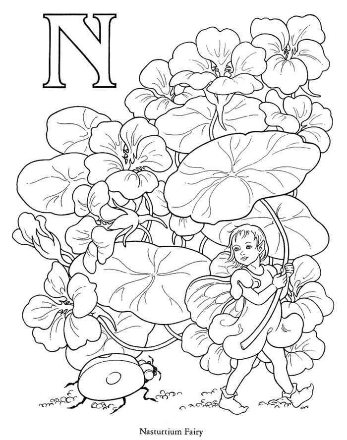 Alphabet Fairy Coloring Pages 2
