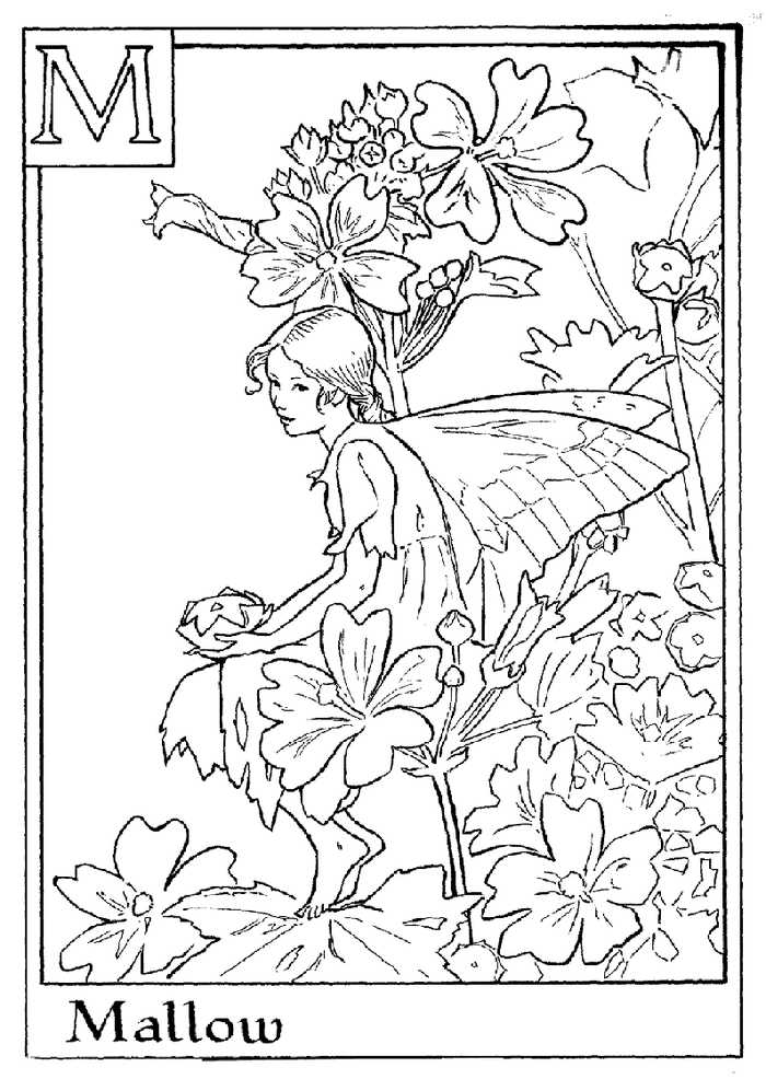 Alphabet Fairy Mallow Coloring Pages