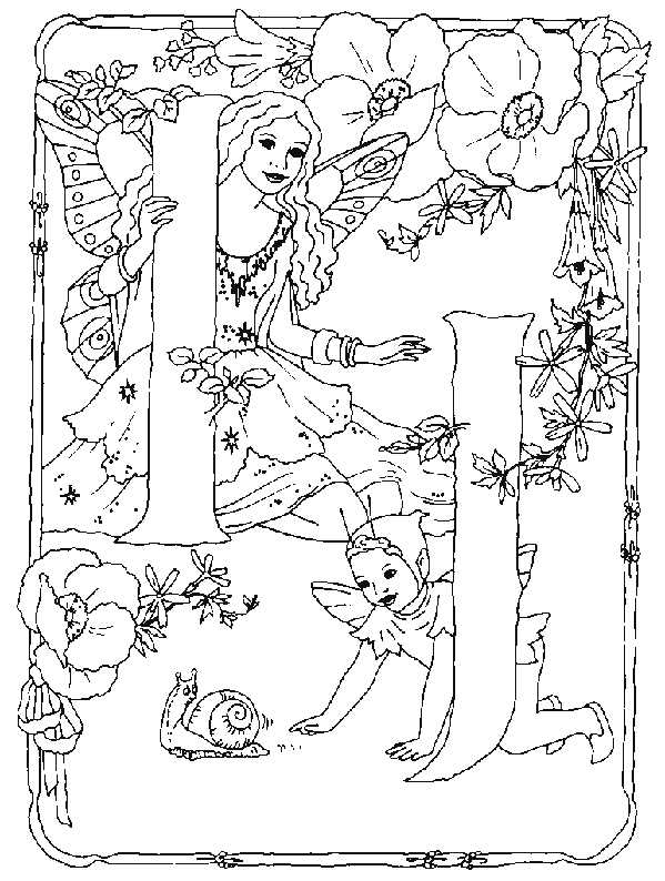 Alphabet I Fairy Coloring Pages