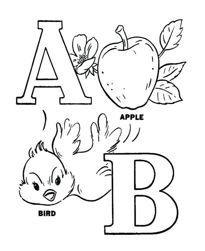 Alphabet Letters Coloring Pages For Kids