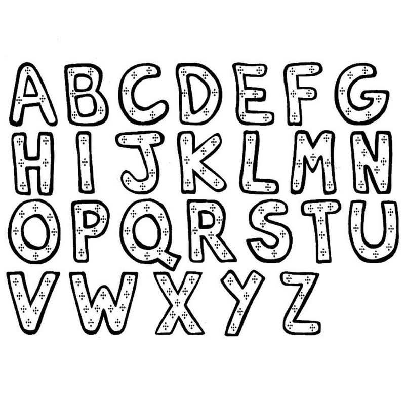 Alphabet Letters To Coloring Pages