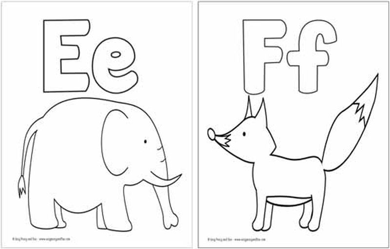 Alphabet Pictures Coloring Pages Printable
