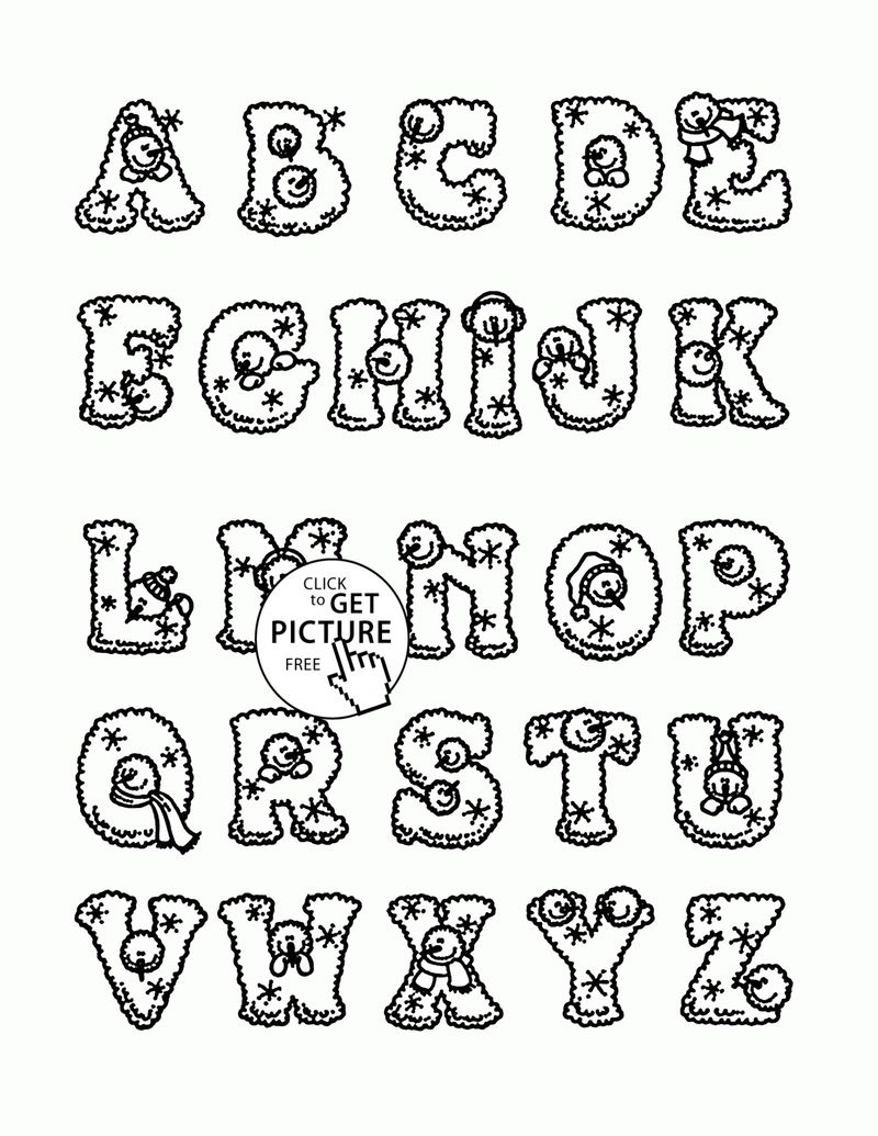 Alphabet Train Coloring Pages
