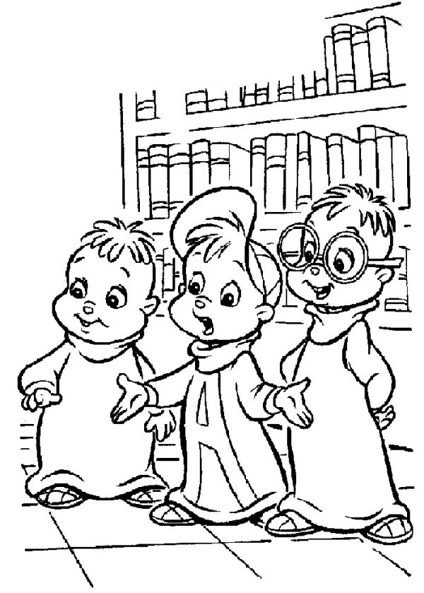 Alvin and the chipmunks coloring pages free