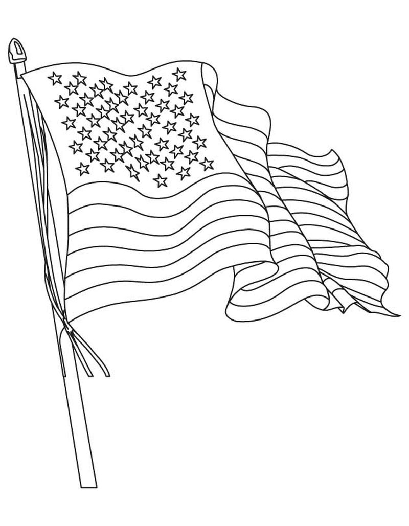 American Flag Coloring Page Printable