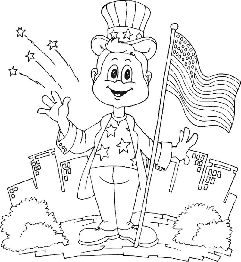 American Flag Coloring Pages Stars and Stripes