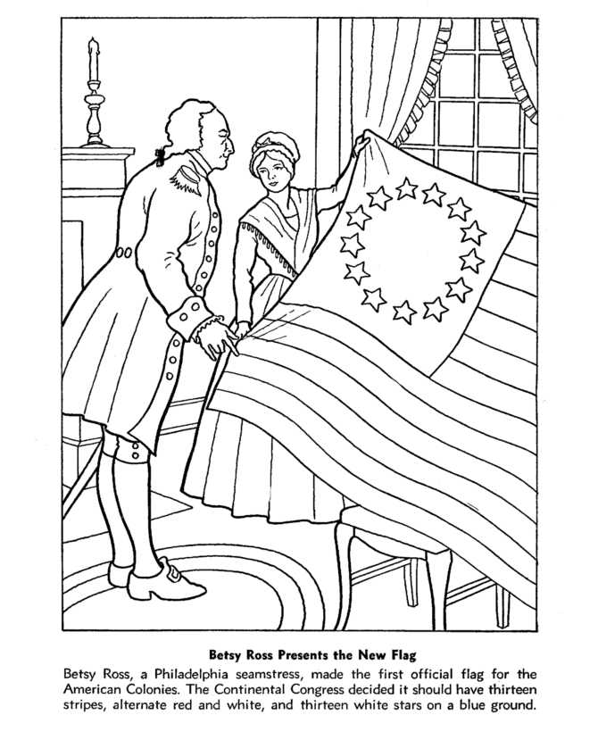 American Flag Day Coloring Pages