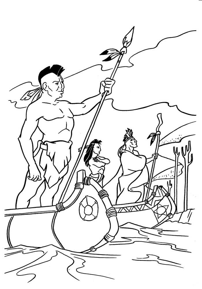 American Indians Coloring Page