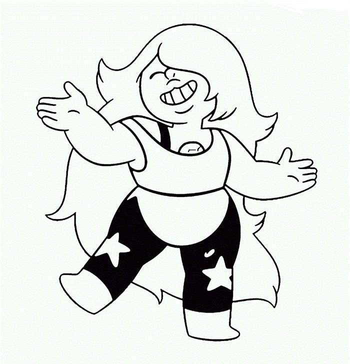 Amethyst From Steven Universe Coloring Page