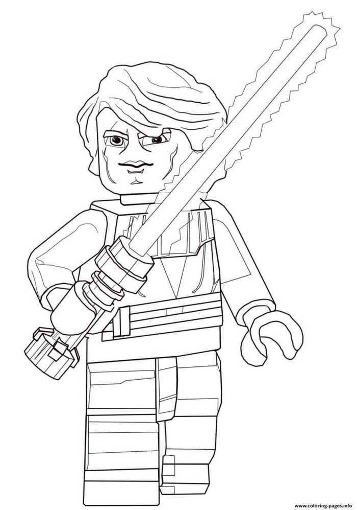 Anakin Skywalker Lego Star Wars Coloring Pages