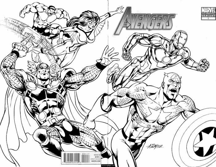 Andy Smith Art Avengers Coloring Pages